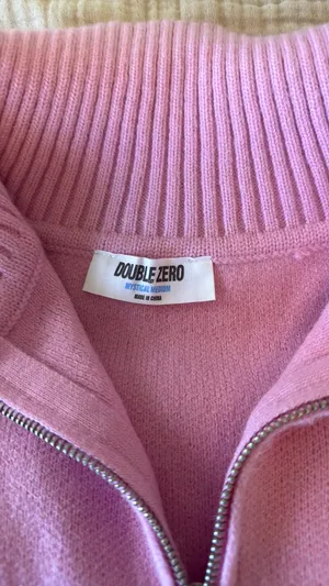 Double Zero Pink quarter zip sweater brand new thumbnail 4