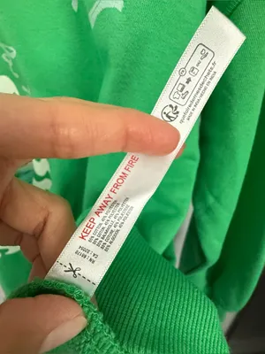 Anthropologie Celandine XXS/XS NEW Crew-Neck Graphic Sweatshirt Green Oversized thumbnail 5