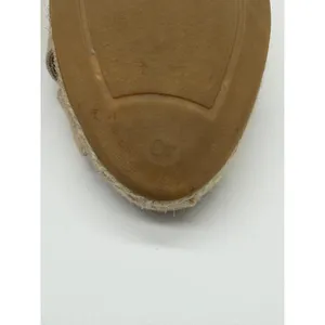 Viscata Espadrille Wedge Sandals Womens 40 US 8.5-9 Beige Canvas Slingback Spain thumbnail 11