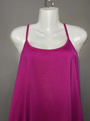 Old Navy Tank Top Womens Large Pink Mesh Polka Dot Drawstring Hem Cami Athletic thumbnail 1