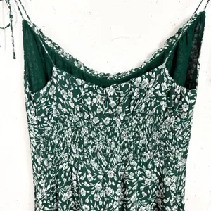 Reformation Esther Green Floral Mini Dress Ruffle Scoop Neck Adjustable Straps 0 thumbnail 12