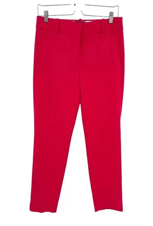 J. Crew Cameron Slim Cropped Pant in Four-Season Stretch Bright Rose Pink Size 4 thumbnail 1