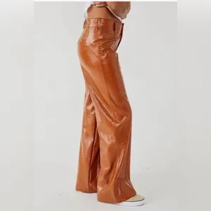 Free People Star-Crossed Lovers Vegan Straight-Leg Pants Size 14.B20 thumbnail 3