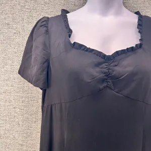 Loft Babydoll Maxi Dress Black‎ 16 thumbnail 4