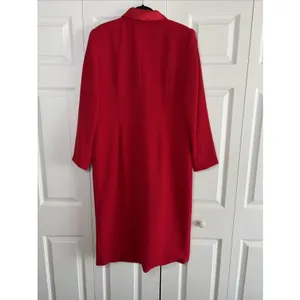 Elizeh Lily & Taylor Red Double Breasted Coat Dress Womens Size 12 Vintage thumbnail 5