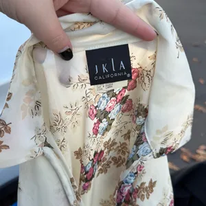 Vintage Floral Belle Sleeved Chiffon Sheer V-Neck Bohemian Blouse thumbnail 5