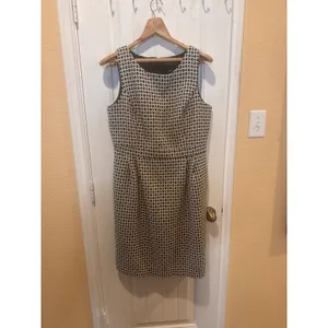 WHITE HOUSE BLACK MARKET black and white dress SZ 14 thumbnail 6