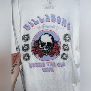 Billabong Under the Sun Tour Skull Roses Suns Long Sleeve Tshirt Size Medium thumbnail 7