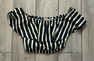 Vintage Havana Black and White Striped Top thumbnail 1