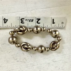 Silver tone stretchy bracelet thumbnail 4