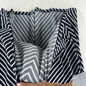 Roz & Ali Nautical Navy Blue White Striped Stretch Jersey Knit Keyhole‎ Dress thumbnail 7