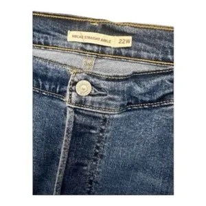 Levi’s Women RIBCAGE Blue Super High Rise Ankle Jeans Plus Size 22W Stretch thumbnail 7
