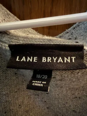 Grey and black spec lane Bryant cardigan thumbnail 2