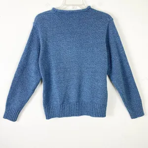 Vintage Blue Heathered Knit V Neck Sweater Size M thumbnail 2