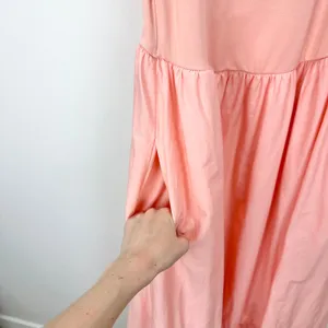 J.Crew Drop Waist Mixy Dress Midi Cotton A Line Minimalist Blush Pink Small NWT thumbnail 7