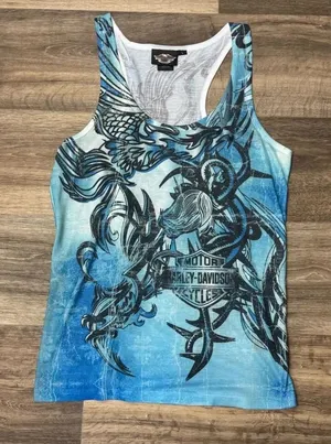 Harley Davidson Blue Tank Top Women’s XL thumbnail 1