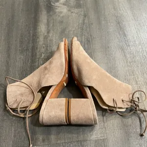 Schutz Binalia Lace Up Suede Block Heel Sandals size 6 thumbnail 6
