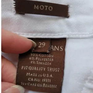 James Jeans‎ Moto Slim Skinny Jeans Womens Size 29 White Biker Edgy Cotton Denim thumbnail 4