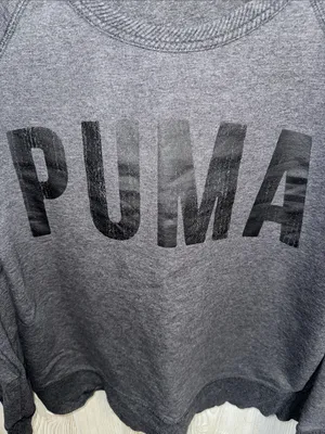 Puma Charcoal Gray Logo Pullover thumbnail 2