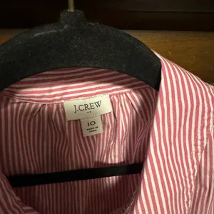 J. Crew Pink Striped Long Sleeve Dress thumbnail 3