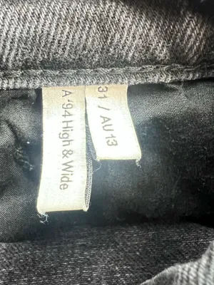 Abrand jeans 94 high and wide jeans Anthropologie black sz 31‎ thumbnail 7