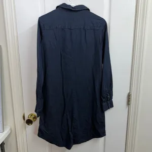 Universal Threads NEW indigo blue‎ dark wash 100% cotton long sleeve denim dress thumbnail 7