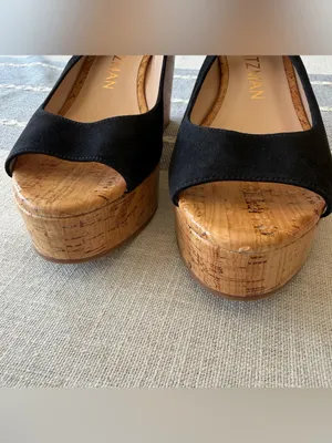 Stuart Weitzman Riviera Slingback Wedge Platform Sandals Size 7.5 thumbnail 11