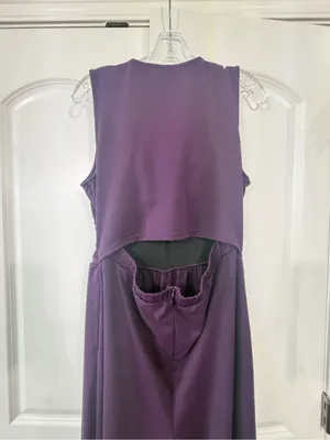 HALARA Sleeveless V-Neck Wide-Leg Jumpsuit in Plum NWT thumbnail 7