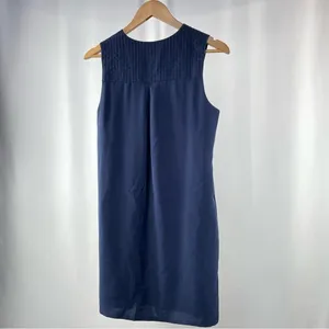 Jade Melody Tam‎ Sleeveless Tie Tassel Shift Dress in Navy Size Small thumbnail 3