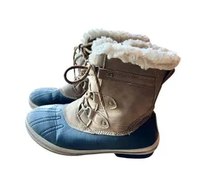 PAWZ Womens Winter Snow Boots Lace-Up Insulated Size 10 Tan & Black thumbnail 3