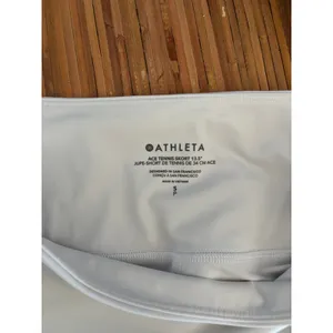 Athleta Ace Tennis Skort Womens Small White 13.5" Running Pickleball Active Gym‎ thumbnail 3