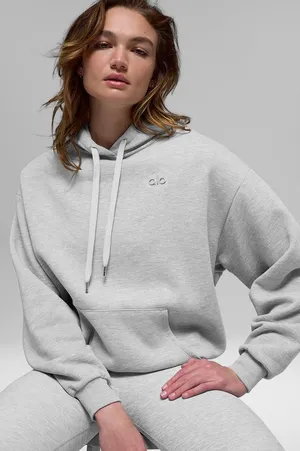 Alo Yoga Accolade Hoodie in Athletic Heather Grey XS thumbnail 1