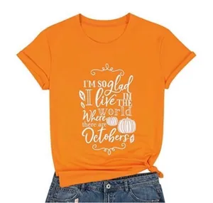 New Womens Boutique Live in a World Octobers Fall Graphic Tee Shirt - Sz S thumbnail 1