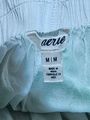 Aerie Green and White Floral Tiered Mini Skirt Size Medium thumbnail 7