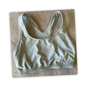 Nike Racerback‎ Dri-FIT Women's Size Medium Workout Sports Bra Soft Green thumbnail 4