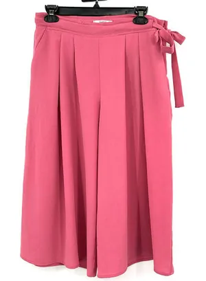 Mango Suit size 6 pink dress pants side zipper with tie has‎ pockets thumbnail 1