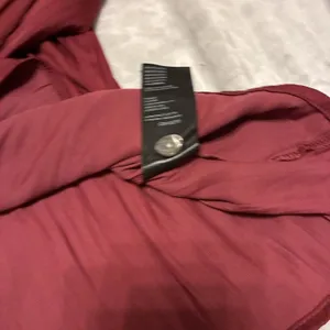 By Anthropologie Burgundy Ruffle Shoulder Peasant Blouse Long Bishop Sleeve XL thumbnail 7