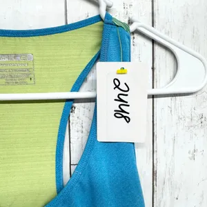 Layers Shirt Women Size Medium Blue‎ Performance QWick Dry Halter Sleeveless Top thumbnail 3