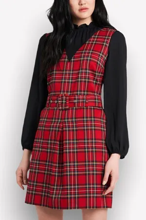 Riley & Rae Estelle‎ Plaid Dress Mini Size XXS thumbnail 1