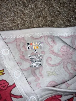 Roller Rabbit Pajamas Monkey Pink Long Sleeve thumbnail 6