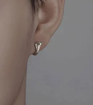 925 Silver Plated Snake Hoop Earrings for Men Women,Silver Snake Earrings,Punk Hip Hop Earrings thumbnail 4
