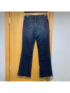 7 For All Mankind Dark Blue Bootcut Jeans - Size 26 thumbnail 2
