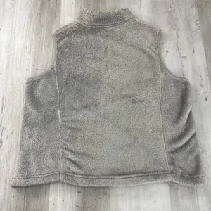 Croft & Barrow Gray Zip Up Sleeveless Soft Fleece Vest Pockets Large thumbnail 2
