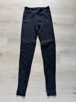 Lululemon Rare Discontinued black moto panel leggings thumbnail 2