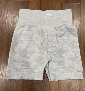AYBL Gray Camo High-waist bike shorts workout running active M casual spring 45$ thumbnail 1