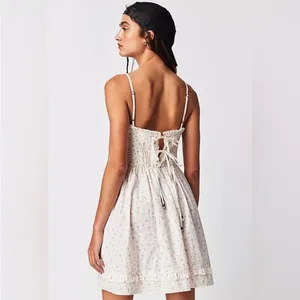 Free People Gabby Cherry Print Mini Dress Size XS thumbnail 6