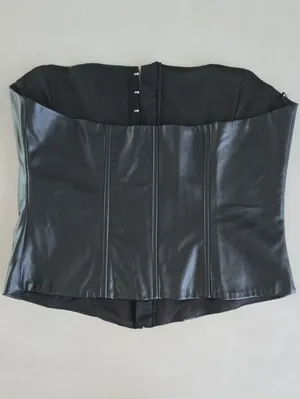 Zara Black Strapless Waist Shaper Cincher Size M thumbnail 3