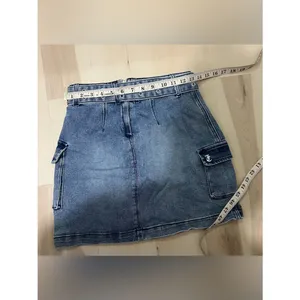 Juicy Couture NWT Size 25 XS Blue Denim Belted Cotton Cargo Miniskirt Retro Y2K thumbnail 11