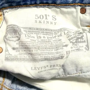 Levi's‎ Premium Skinny High Rise Jeans Size Small thumbnail 7
