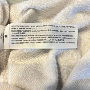 711 | Abercrombie & Fitch Logo Patch Raw Hem Cropped Hoodie Cream Womens‎ Medium thumbnail 5